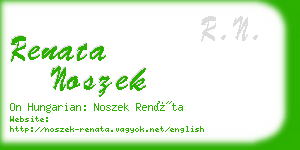 renata noszek business card